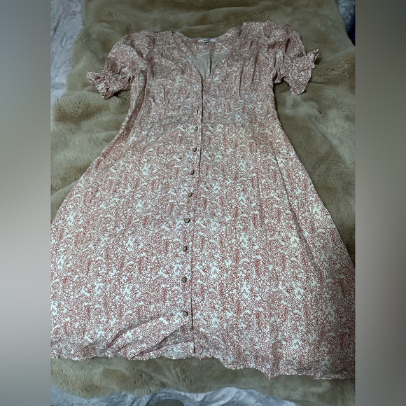 BB Dakota Blush Floral Mini Dress L - Picture 8 of 8